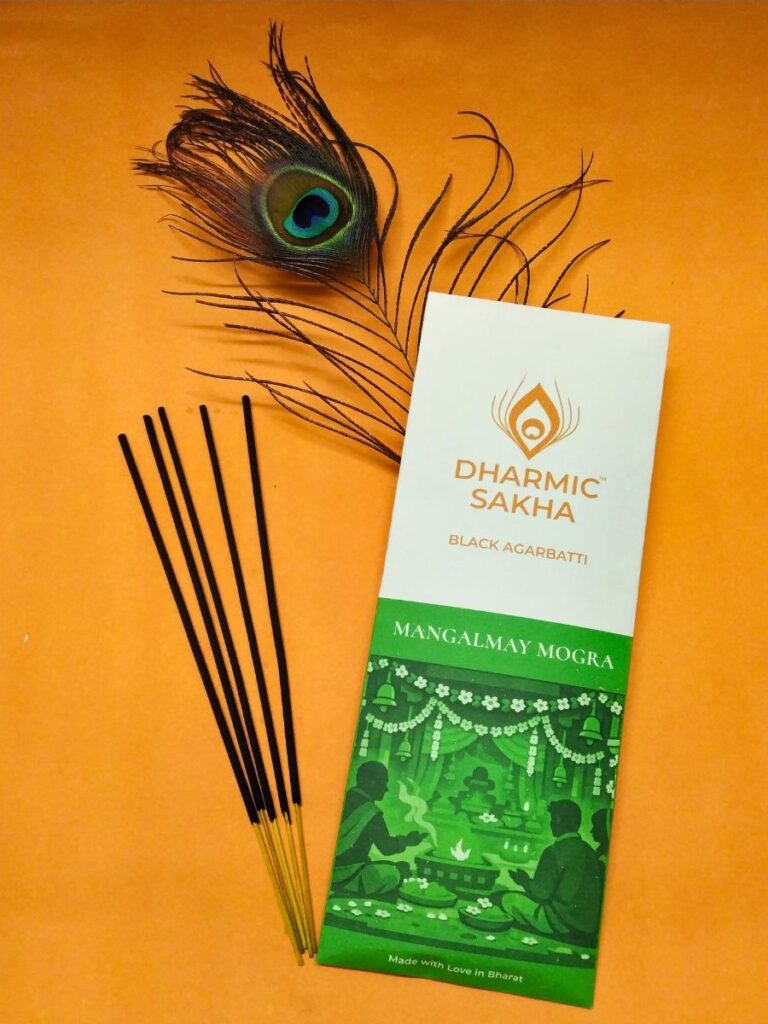 Mangalmay Mogra Black Agarbatti - Premium Mogra Incense Sticks for Pooja by Dharmic Sakha
