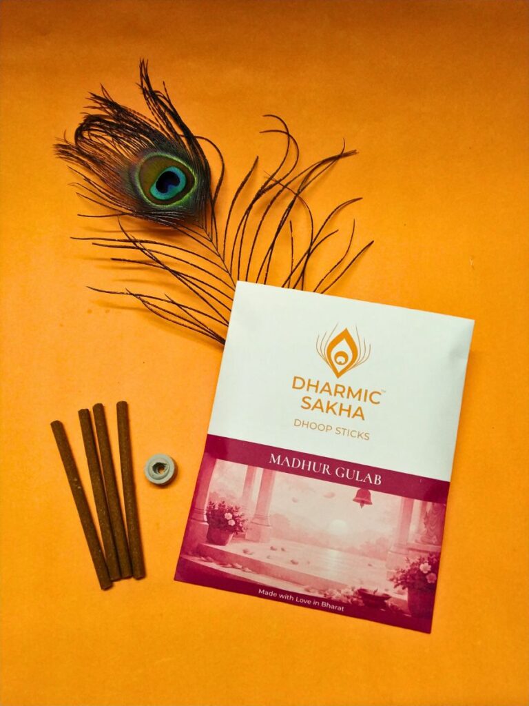 Madhur Gulab Dhoop Sticks - sweet rose incense for pooja and aarti by Dharmic Sakha