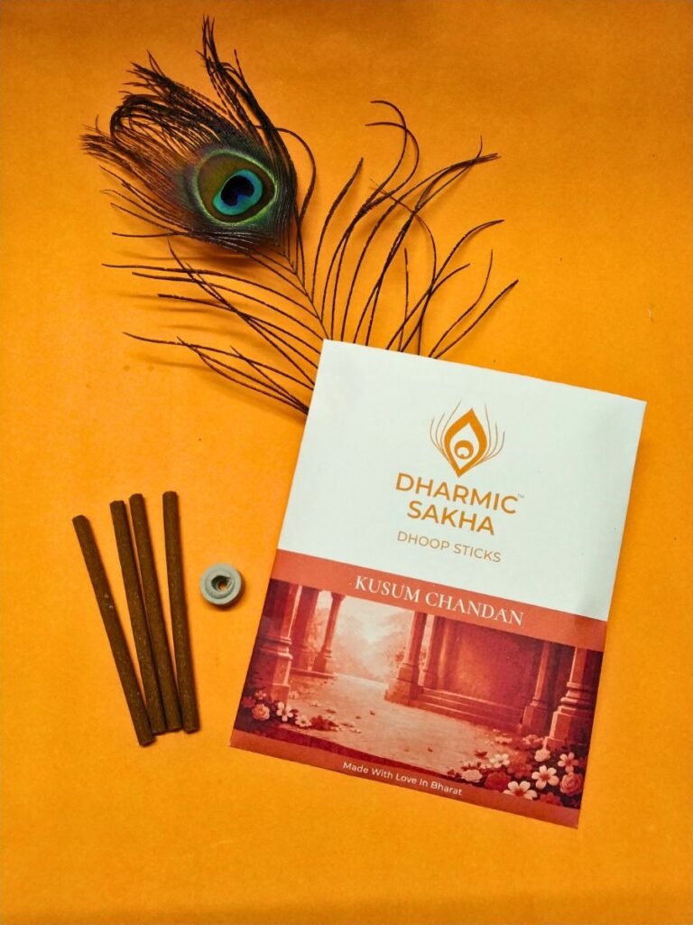 Kusum Chandan Dhoop Sticks - floral chandan incense for pooja by Dharmic Sakha