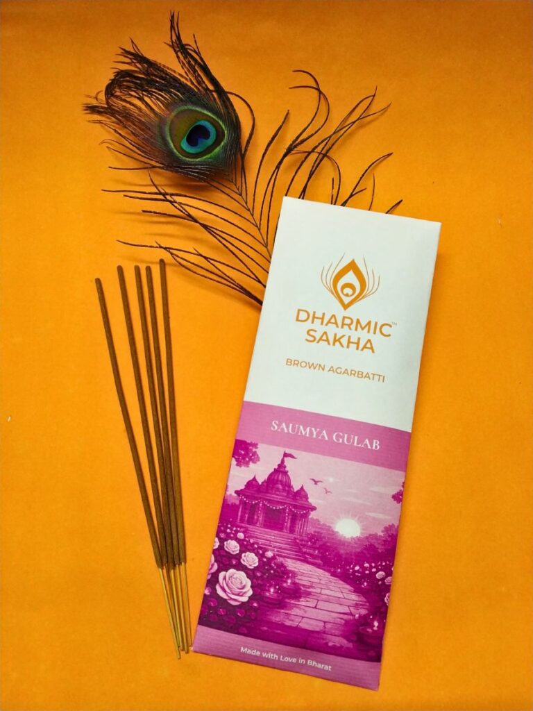 Saumya Gulab Agarbatti - rose incense sticks for pooja by Dharmic Sakha