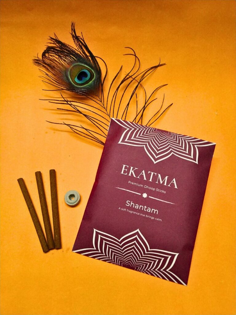 Ekatma Shantam Premium Dhoop Sticks - Kesar Chandan Pooja Dhoop Sticks